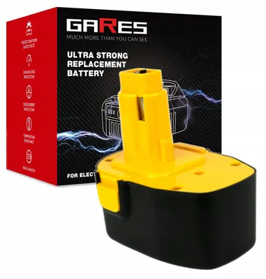 Obrázek produktu pro GARES Akumulátor Baterie pro Dewalt DE9091 DE9094 DW9091 | 14,4V 2Ah | Zesílená série High-Performance | Vysoký výkon |