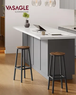 Obrázek produktu pro Barové židle, sada 2 kusů, barové židle, kuchyňské židle s podnožkou 74 cm