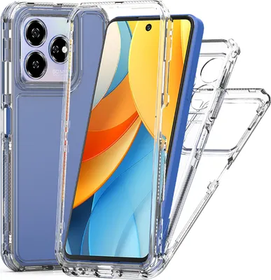 Produktbild von Transparente Handyhülle für ZTE Axon 60 Lite Stoßfeste TPU und PC Hybrid Klar Hülle