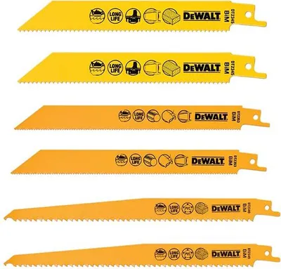 Image de Coffret de 6 lames pour scie sabre DEWALT DT2444-QZ