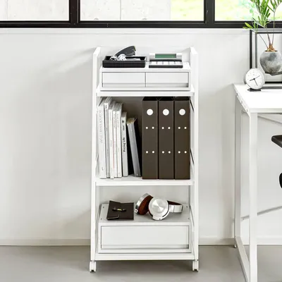 Produktbild von Yamazaki 1420, Lagerschrank, Bodenstehend, Wandschrank, 3 Regale, Weiß, Stahl
