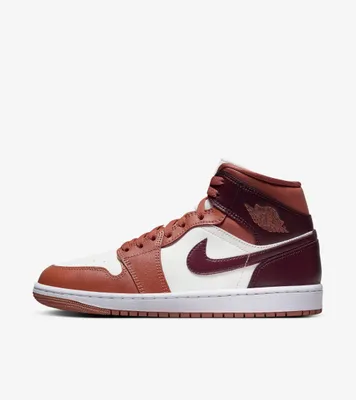 Produktbild von Nike Jordan 1 Mid "Dusty Peach Night Maroon" Bunt, Größe: 36,5