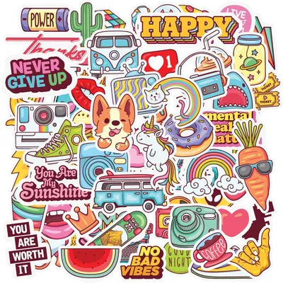 Produktbild von Ästhetische Sticker 300+, für Scrapbooking, Bullet Journal, Reisetagebuch, kreative Projekte