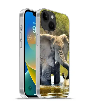 Produktbild von MuchoWow® Handyhülle Schutzhülle Hülle für Apple iPhone 14 - Softcase Elefant - Wasser - Tiere - Natur Silikon Softcase Handy Hülle - Mobiltelefonhülle