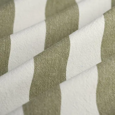 Imagen del producto de Mantel de 160 cm de ancho, color verde con rayas, resistente a las manchas