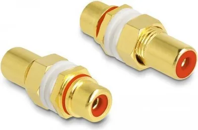 Immagine prodotto di DELOCK Audio Adapter Cinch Bu. > Bu. zum Einbau, Farbr. rot