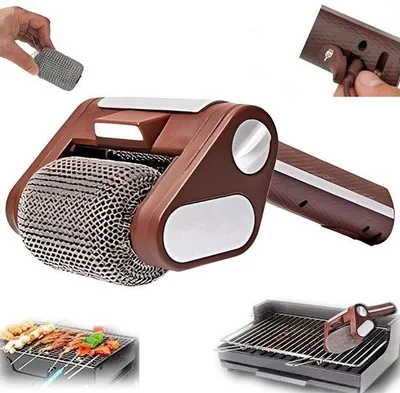 Produktbild von Elektrische Grillreiniger mit LED-Beleuchtung, für Außenbarbecues geeignet, keine Vorwärme notwendig, waschmaschinengeschützt.