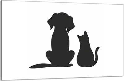 Produktbild von Herdabdeckplatte 80x52cm 1-teilig Glaskeramikkochfeld-Abdeckung Spritzschutz, Hund Katze