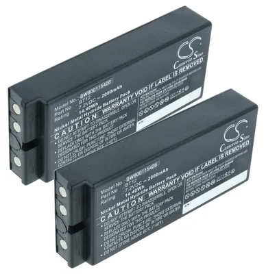 Produktbild von vhbw 2x Akku kompatibel mit Ikusi TM64 02, TM63, 2303696 Industrie-Funkfernsteuerung Fernbedienung (2000 mAh, 7,2 V, NiMH) - Schwarz