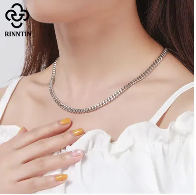 Produktbild von CHPN – Gliederkette – silberfarbene Kette – Gliederkette – Halskette – Kette – silberfarben – 40 cm – Uni – Geschenk – schöne Kette – 3 mm breit