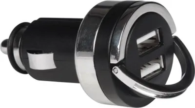 Zdjęcie produktu dla Podwójna ładowarka samochodowa USB (5 V - 4,2 A) - maks. 21 W.