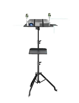 Immagine prodotto di Treppiede per proiettore, regolabile in altezza da 79 a 138 cm, leggero e portatile, 145 cm con ruote