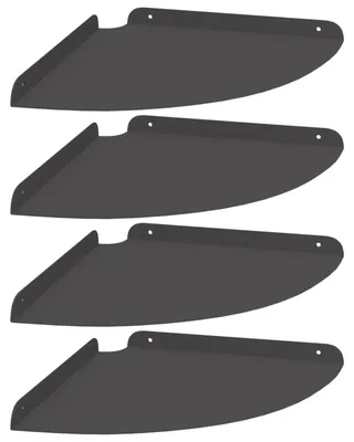 Image de vidaXL Étagère suspendue avec 4 tablettes, noir, 30 x 30 x 2 cm