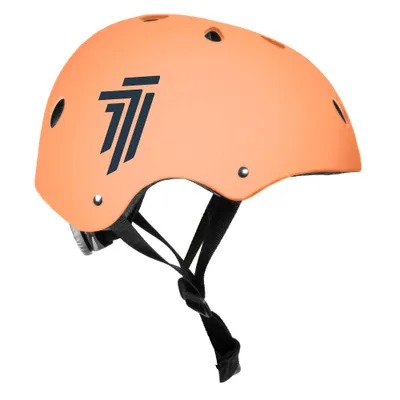 Zdjęcie produktu dla Best 7-Brand: Kask rowerowy "Matt Black Orange", Roller Blades, Skater, 52-56 cm, od ok. 6 lat