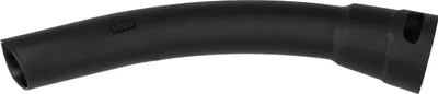 A black vacuum cleaner hose attachment.