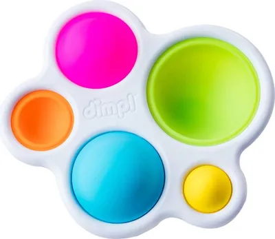 Obrázok produktu pre Fat Brain Dimpl, hračka pre skorý vývoj, vzdelávacia hračka, hračka na tlačenie a vyskakovanie, senzorická hračka pre bábätká, farebná hračka pre chlapcov a dievčatá od 10 mesiacov