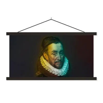 Produktbild von MuchoWow® Textilposter Kunst - Wilhelm von Oranien - Regenbogen 60x30 cm mit schwarzem Rahmen - Textilien