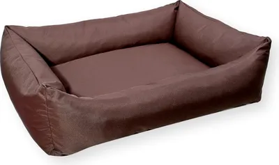 Produktbild von 4L Textil KOKO Wasserabweisendes Hundebett große Hunde Hundekorb Bezug abnehmbar und waschbar Hundekissen Hundekörbchen 100x80 cm, Braun