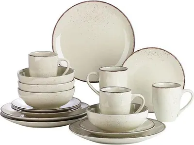 Produktbild von Keramik Servies 6 Personen Vintage 16-teilig