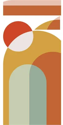 Productafbeelding van Zelfklevende vliesbehang met grote wanddecoraties – BOGEN DER ZWIEBEL – 190 x 90 cm