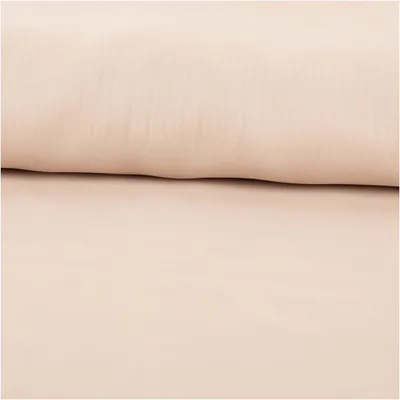Produktbild von Gardinenstoff Meterware Soft Voile transparent uni beige mit Bleiband 320cm