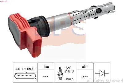 Produktbild von EPS 1.970.427 Zündspule für VW GOLF VI (5K1) für AUDI A4 Avant (8K5, B8) A6 Avant (4G5, 4GD, C7) A6 Avant (4F5, C6) A4 Avant (8ED, B7)