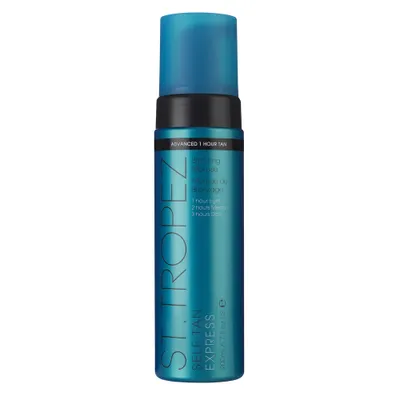 Produktbild von St. Tropez Express Advanced Bronzing, Schaum, Körper, 200 ml, Bronze, Tief, Licht, Mittel, Exfoliate 24 hours prior to use. Immediately prior to application, moisturize any dry areas...