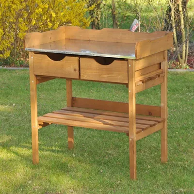 Produktbild von Pflanztisch Gärtnertisch Holz braun 80x45x86 cm