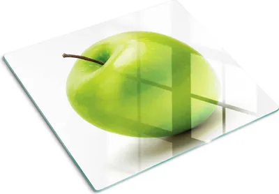 Obrázok produktu pre Sklenená ochranná doska – Kryt varnej dosky – Kryt na indukčnú dosku – 60x52 cm – Rýchle čistenie – Tvrdené sklo – Zelené jablko