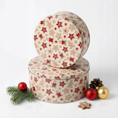 Obrázek produktu pro Dekorativní kovová krabička 20 x 9 cm vánoční