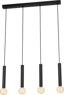 Image de Suspension Cortenova Noir 4 flammes