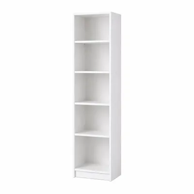 Produktbild von Modernes Bücherregal 50x31x183 cm – Weiß – 5 Ablagen – Standregal aus 16 mm Möbelplatte