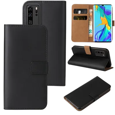 Produktbild von Handyhülle für Huawei P30 Pro Klapphülle Bookcase Flip Cover Hülle Handy Tasche Etui Farbe: Schwarz