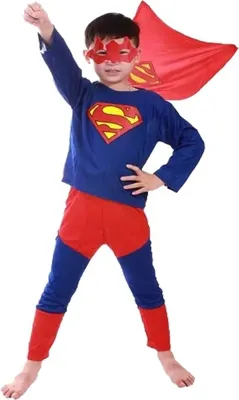 Produktbild von Superman-Kostüm für Kinder, blau, 100-110 cm, 3-5 Jahre
