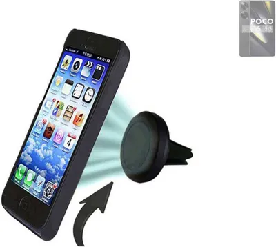 Produktbild von K-S-Trade Kompatibel mit POCO F6 Auto Handy Halterung KFZ Halter Lüftungsgitterhalterung Air Vent mount Smartphone Halter