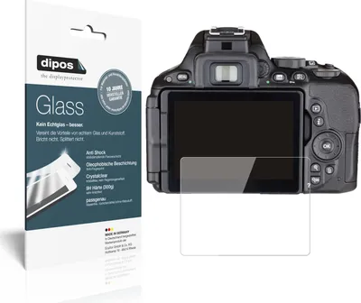 Produktbild von 2x Schutzfolie für Nikon 5500 - Anti-Shock 9H Folie dipos Glass Kunststoffglas