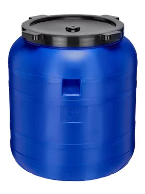 Produktbild von Garronda 150L Plastikfass Universalfass BPA-frei Lebensmittel für Haus&Garten mit Deckel GD-0093, Blau