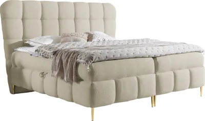Produktbild von MIRJAN24 Boxspringbett mit zwei Bettkästen Lolly, Schlafzimmer Ehebett, Doppelbett mit Topper, Härtegrad H3 (Farbe: Freya 210.03, Größe: 160x200 cm)
