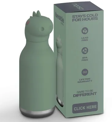 Obrázok produktu pre Fľaša Bestie od Asobu - Fľaše na pitie, bez BPA a olova, 460 ml - Dinosaurus / Dinosaurier / Dino