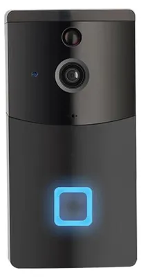 Produktbild von Smarte Video-Türklingel, kabellos, 1080P, mit Gegensprechanlage und Kamera – Smart Home – Schwarz
