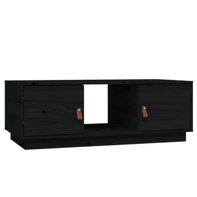 Produktbild von vidaXL Couchtisch Schwarz 100x50x35 cm Massivholz Kiefer