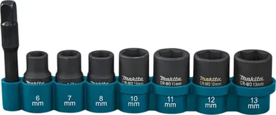 Image de Jeu de douilles à chocs 1/4 (8 pièces) - MAKITA E-12289