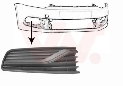 Produktbild von VAN WEZEL Lüftungsgitter Grill Stoßfänger für VW Polo Schrägheck (6R1, 6C1)