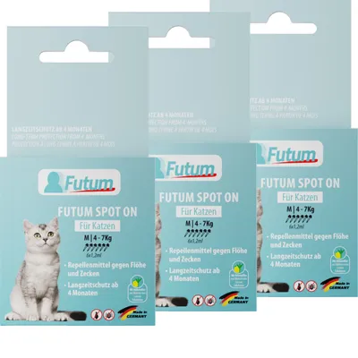Produktbild von FUTUM Spot on für Katzen 18x1,2ml Pipetten Zeckenschutz