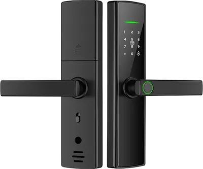 Image de INF Serrure de porte intelligente Tuya WiFi avec empreinte digitale pour portes intérieures en bois - Clavier, accès par clé