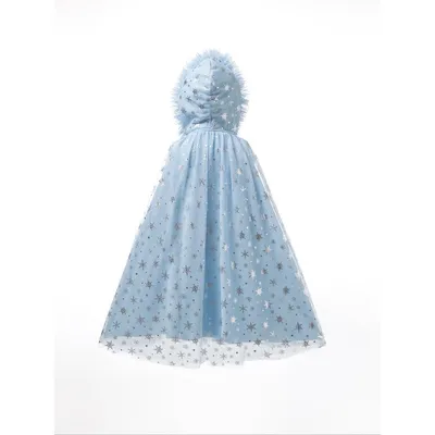 Productafbeelding van Minicee Prinsessenmantel, kinderkostuum, blauw, maat 130