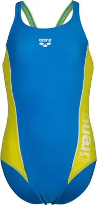 Produktbild von arena Badeanzug Mädchen Thrice Pro Back chlorbeständig, Farbe:Blau, Kinder Größen:152