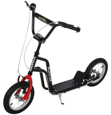 Produktbild von Kinderroller für Kinder – verstellbarer Lenker | Farbe: Schwarz | Abmessungen: 22,83 x 47,24 x 31,49 cm