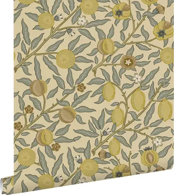 Zdjęcie produktu dla ESTAhome tapeta egzotyczne owoce i liście żółty i zielony 50 x 900 cm