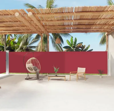 Produktbild von Maison Exclusive - Seitenmarkise Ausziehbar Rot 180x1200 cm